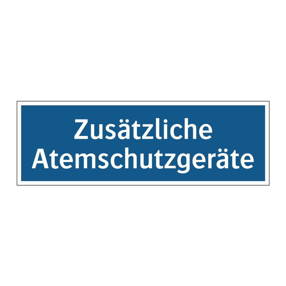 Zusätzliche Atemschutzgeräte