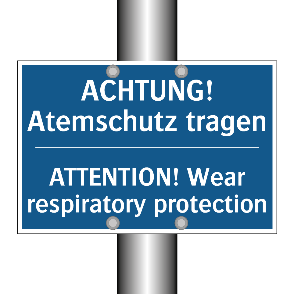 ACHTUNG! Atemschutz tragen - ATTENTION! Wear respiratory protection/.../