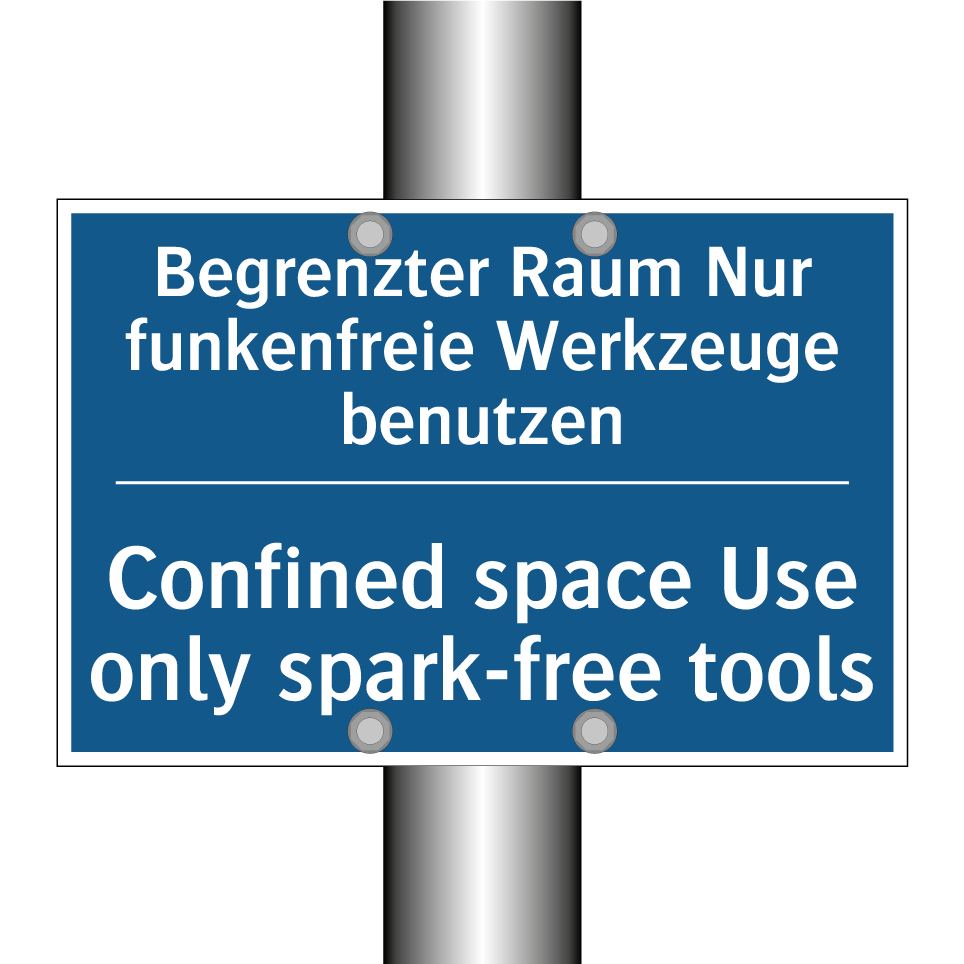 Begrenzter Raum Nur funkenfreie /.../ - Confined space Use only spark-free /.../