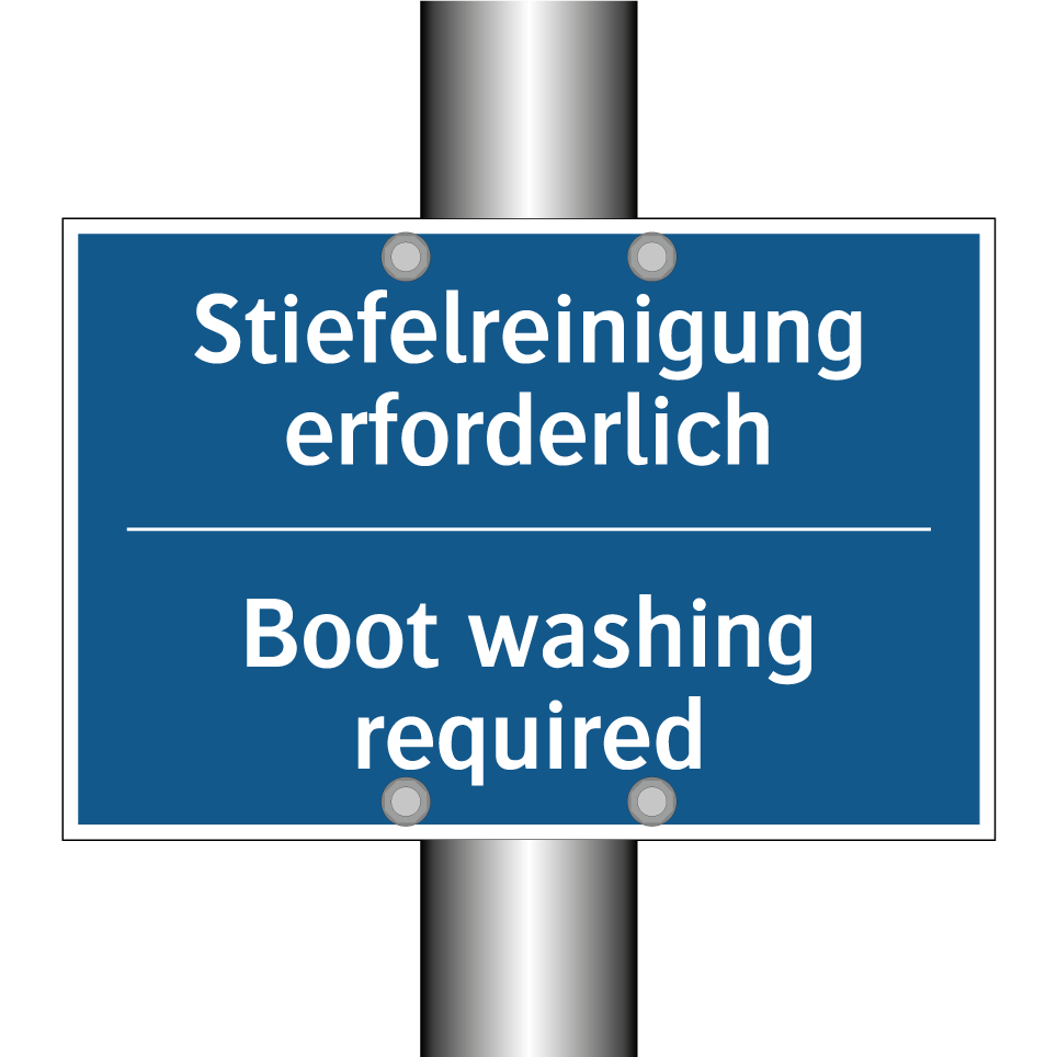 Stiefelreinigung erforderlich - Boot washing required