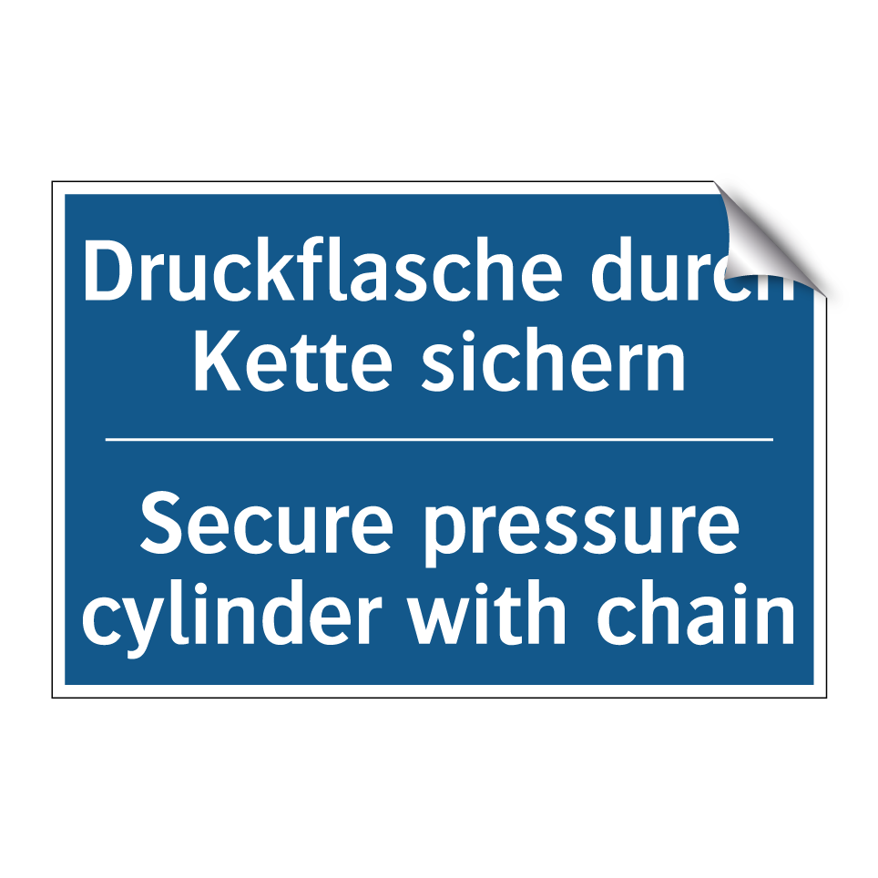 Druckflasche durch Kette sichern/.../ - Secure pressure cylinder with /.../