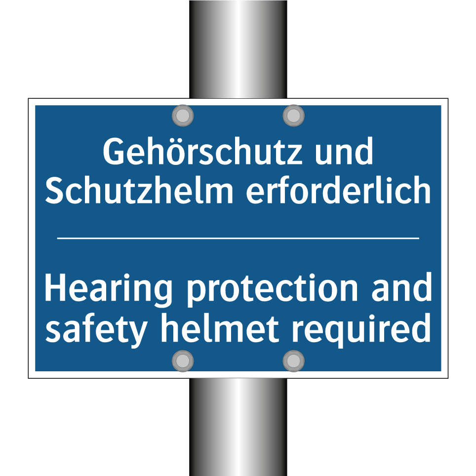 Gehörschutz und Schutzhelm erforderlich/.../ - Hearing protection and safety /.../