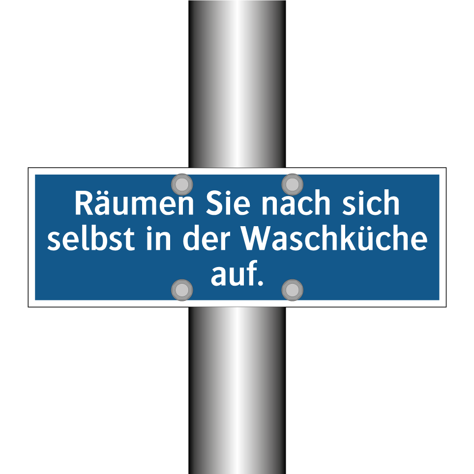 Räumen Sie nach sich selbst in der Waschküche auf.