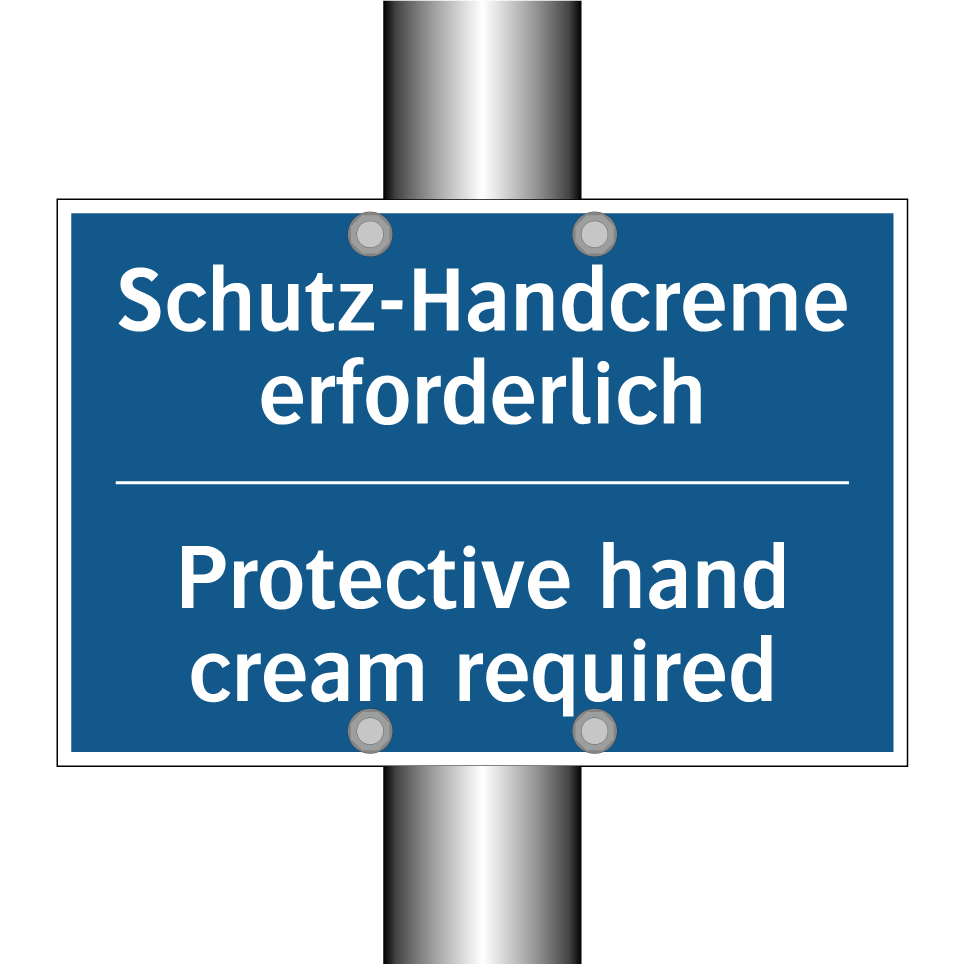 Schutz-Handcreme erforderlich - Protective hand cream required