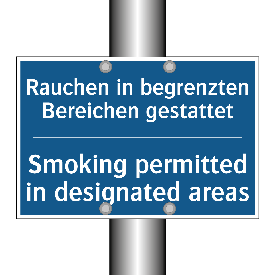 Rauchen in begrenzten Bereichen /.../ - Smoking permitted in designated /.../