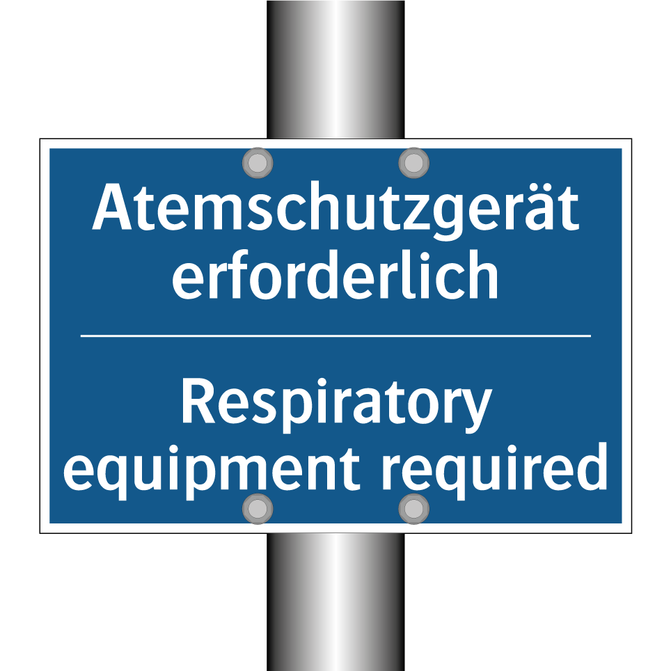 Atemschutzgerät erforderlich - Respiratory equipment required