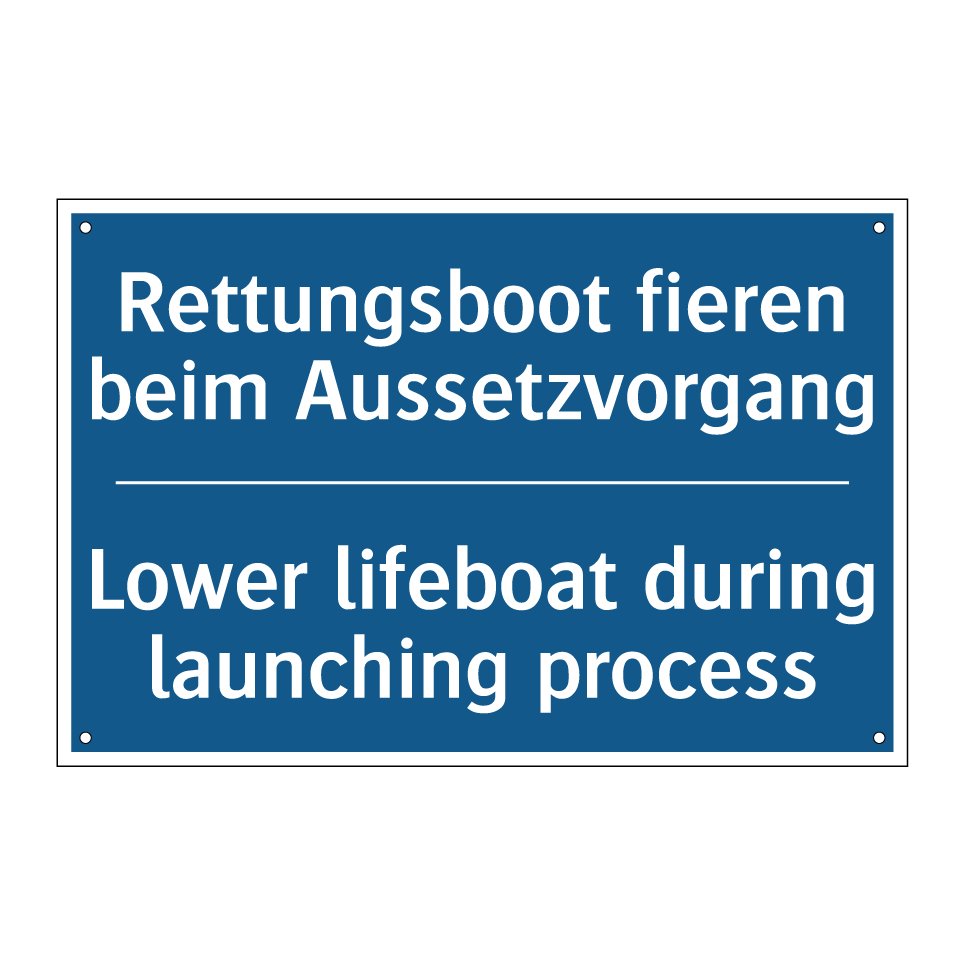 Rettungsboot fieren beim Aussetzvorgang/.../ - Lower lifeboat during launching /.../