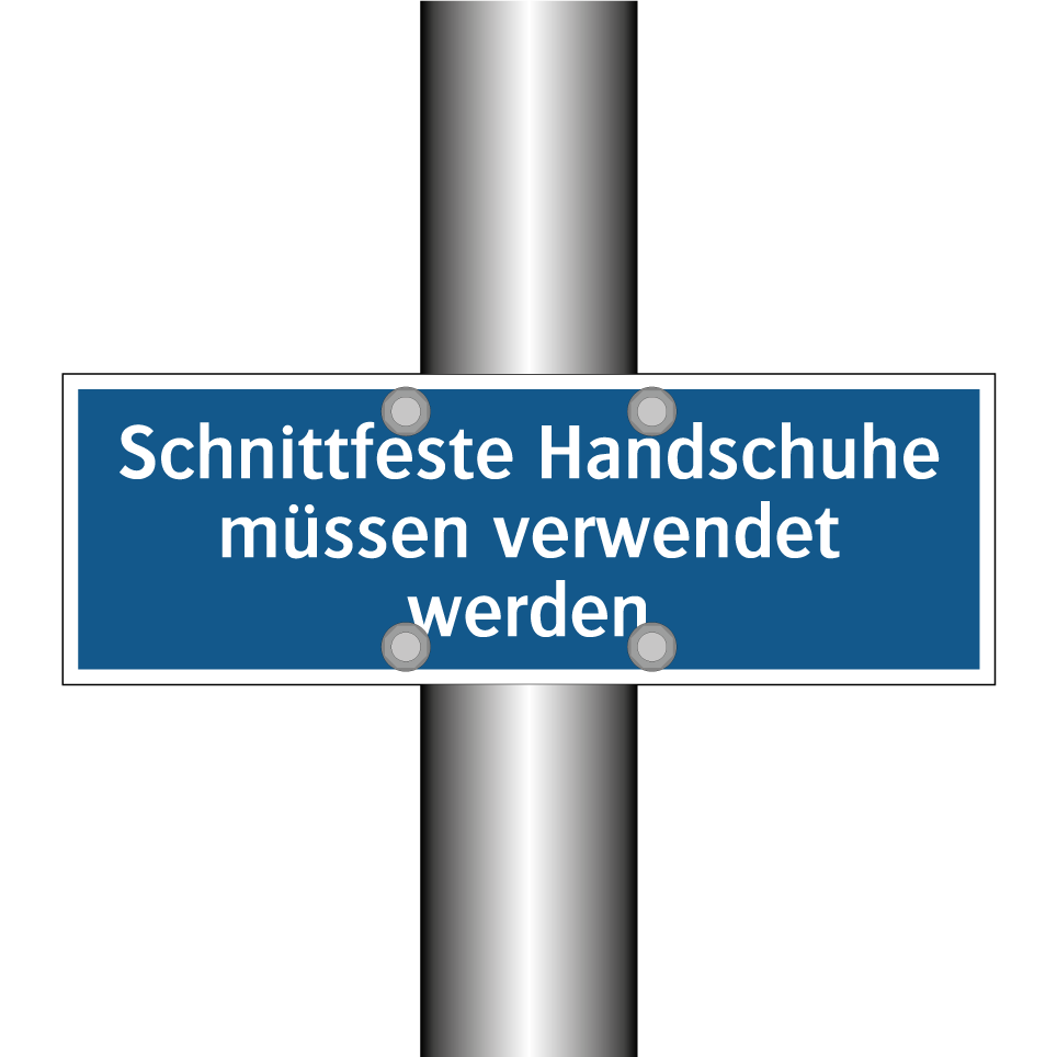 Schnittfeste Handschuhe müssen verwendet werden