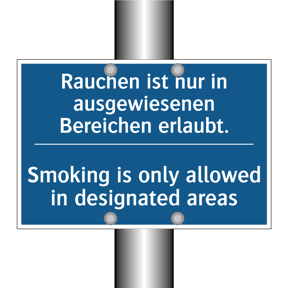 Rauchen ist nur in ausgewiesenen /.../ - Smoking is only allowed in designated /.../
