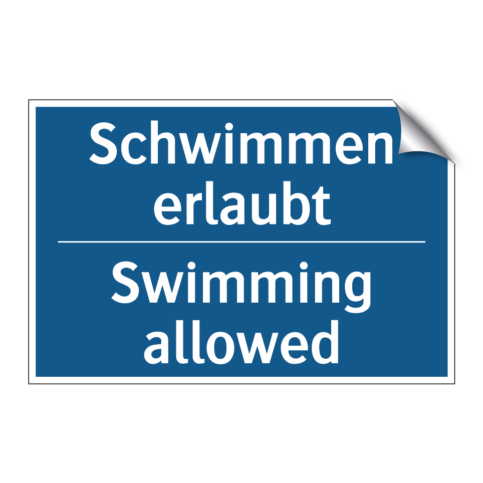 Schwimmen erlaubt - Swimming allowed