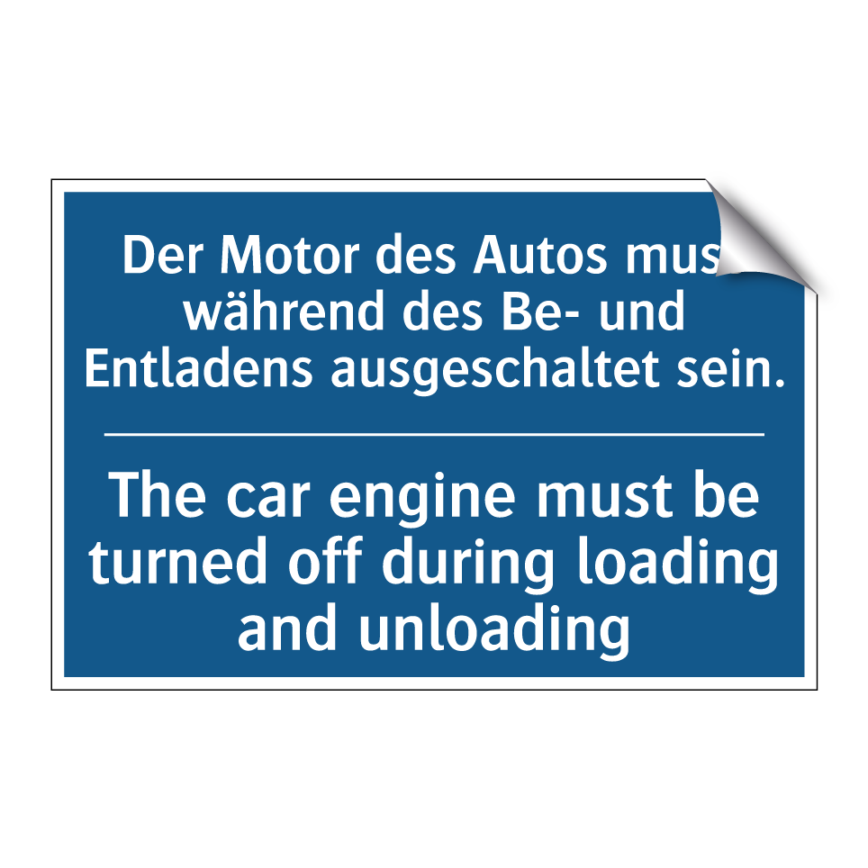 Der Motor des Autos muss während /.../ - The car engine must be turned /.../