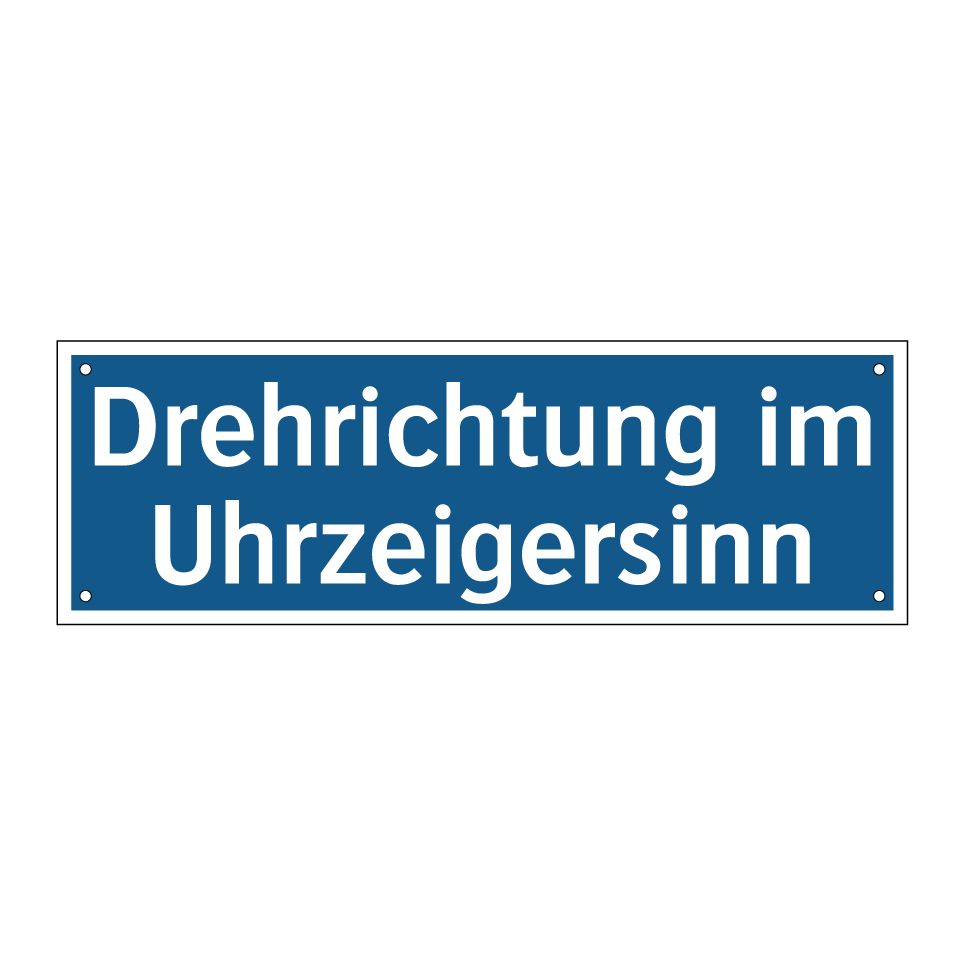 Drehrichtung im Uhrzeigersinn