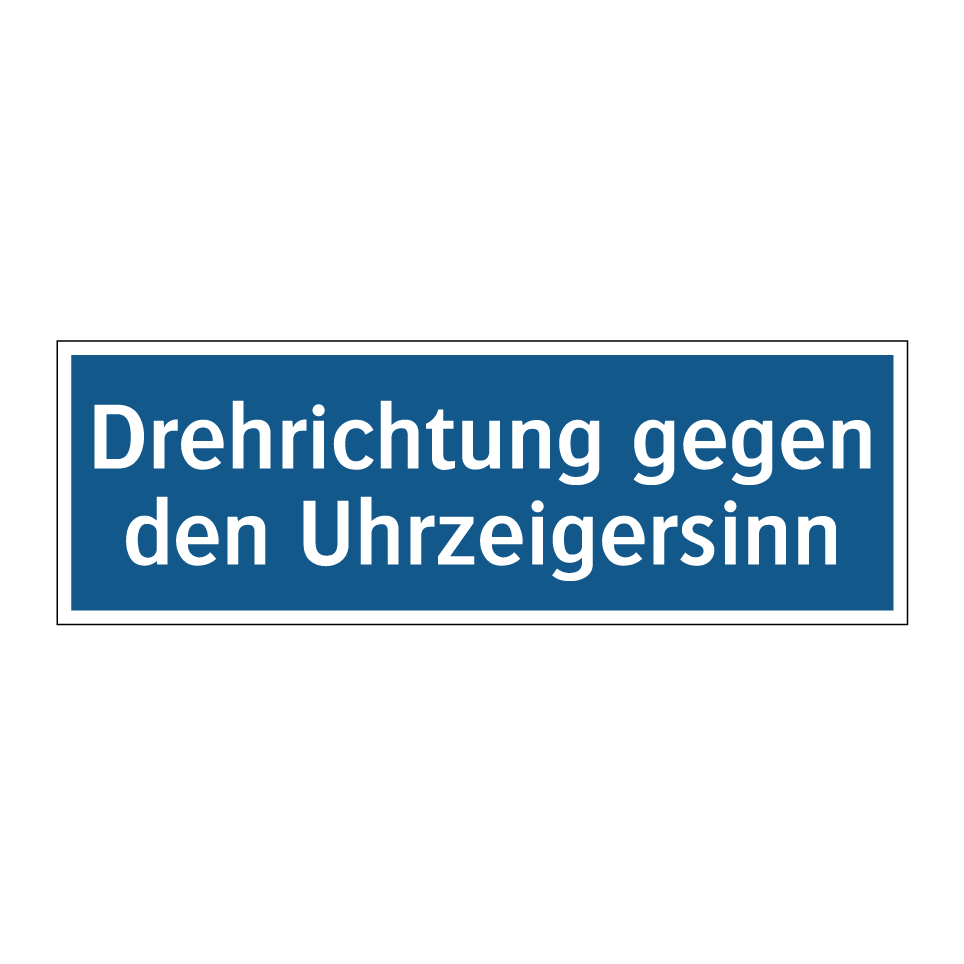 Drehrichtung gegen den Uhrzeigersinn