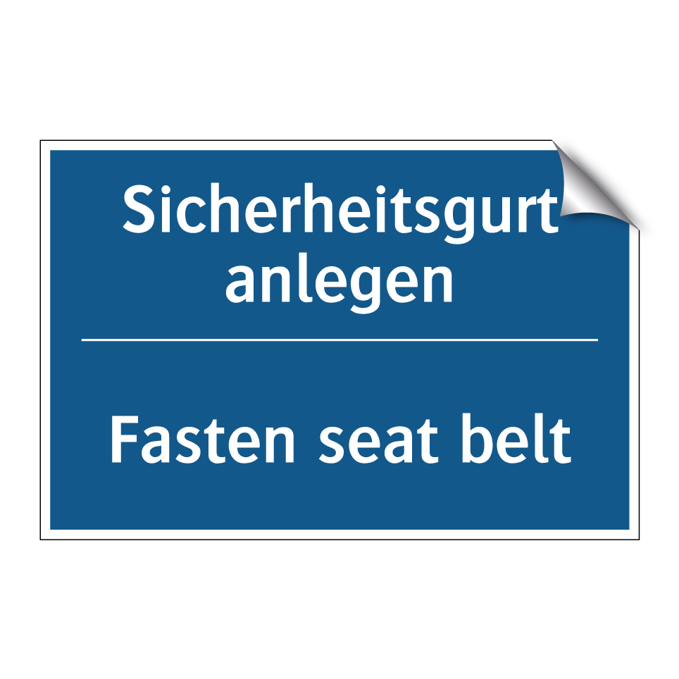 Sicherheitsgurt anlegen - Fasten seat belt