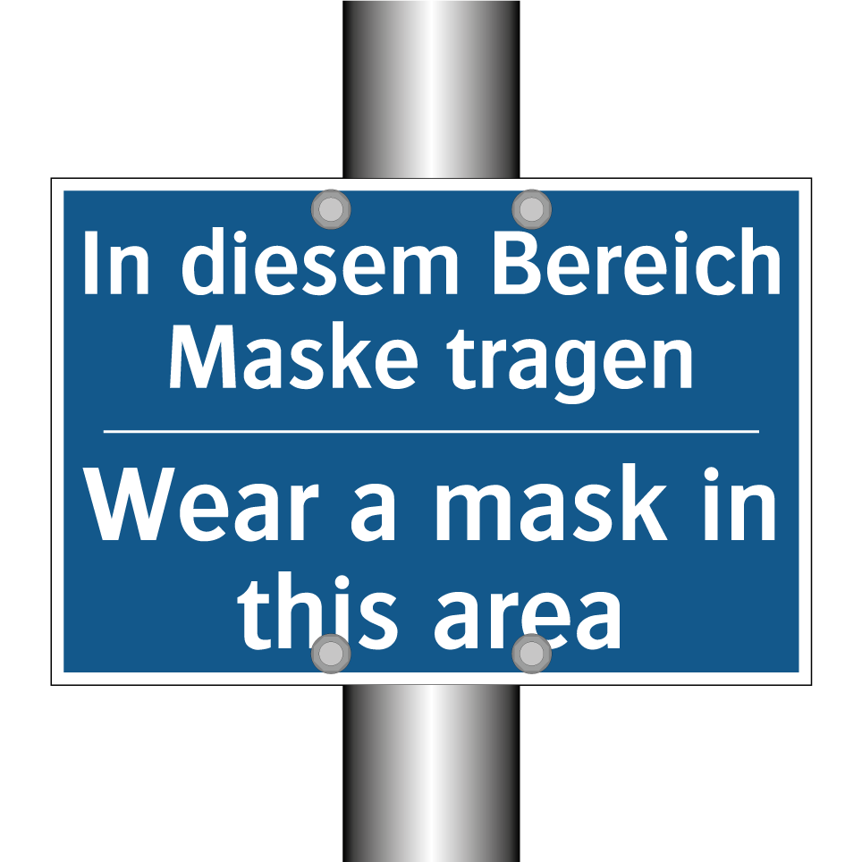 In diesem Bereich Maske tragen - Wear a mask in this area