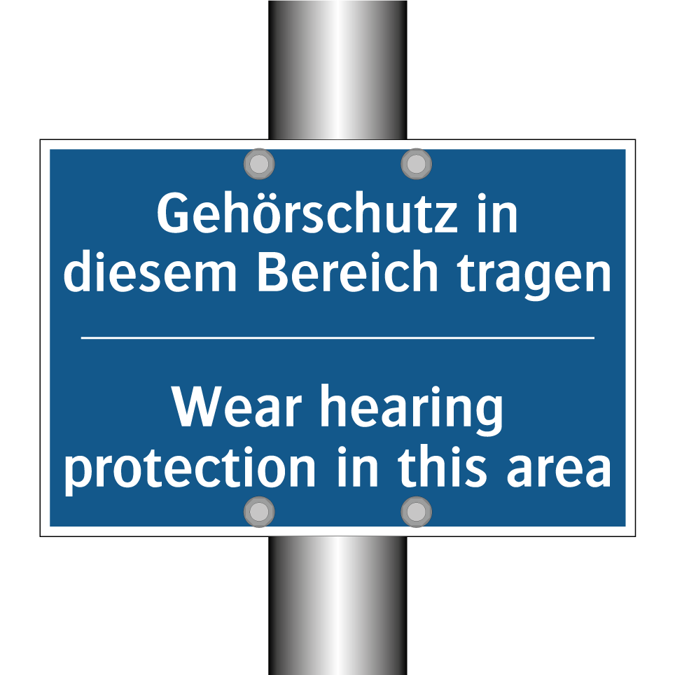 Gehörschutz in diesem Bereich /.../ - Wear hearing protection in this /.../