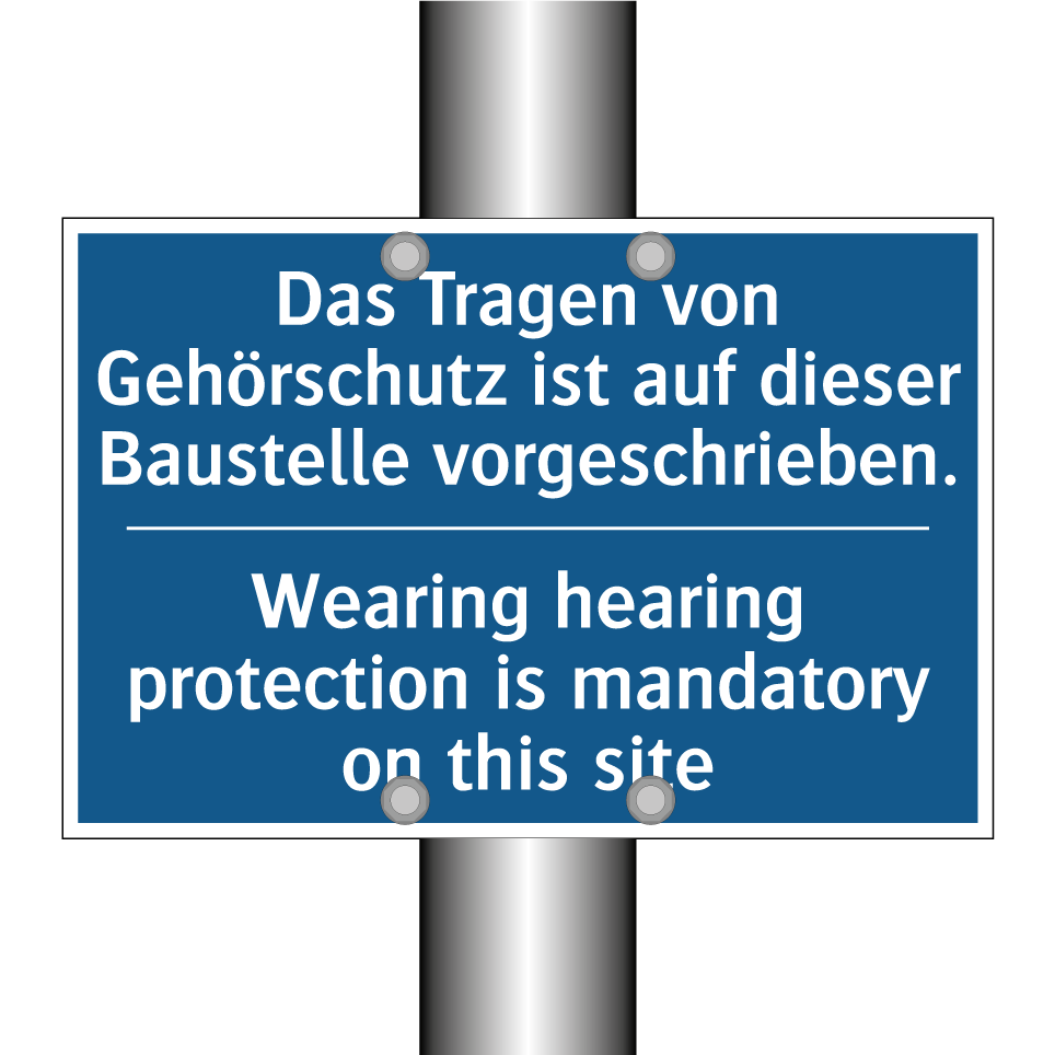 Das Tragen von Gehörschutz ist /.../ - Wearing hearing protection is /.../