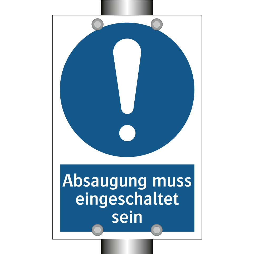 Absaugung muss eingeschaltet sein