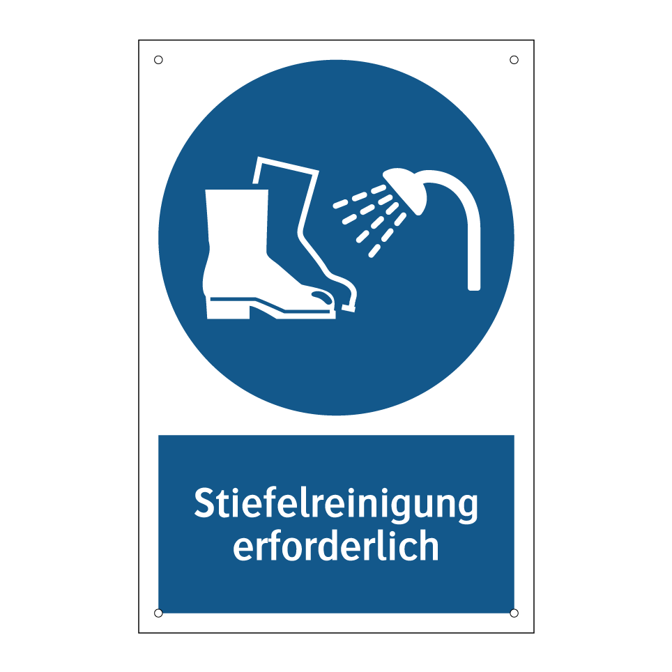 Stiefelreinigung erforderlich