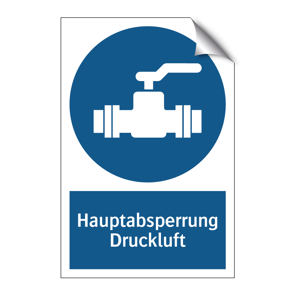 Hauptabsperrung Druckluft