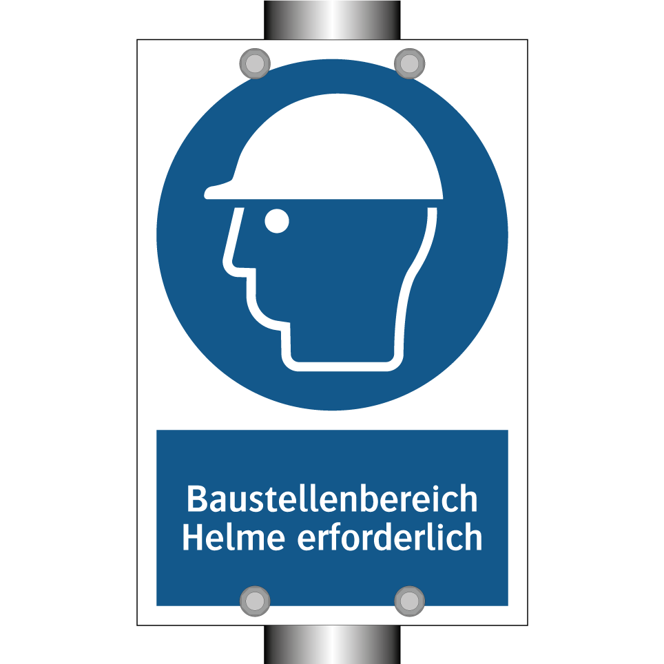 Baustellenbereich Helme erforderlich