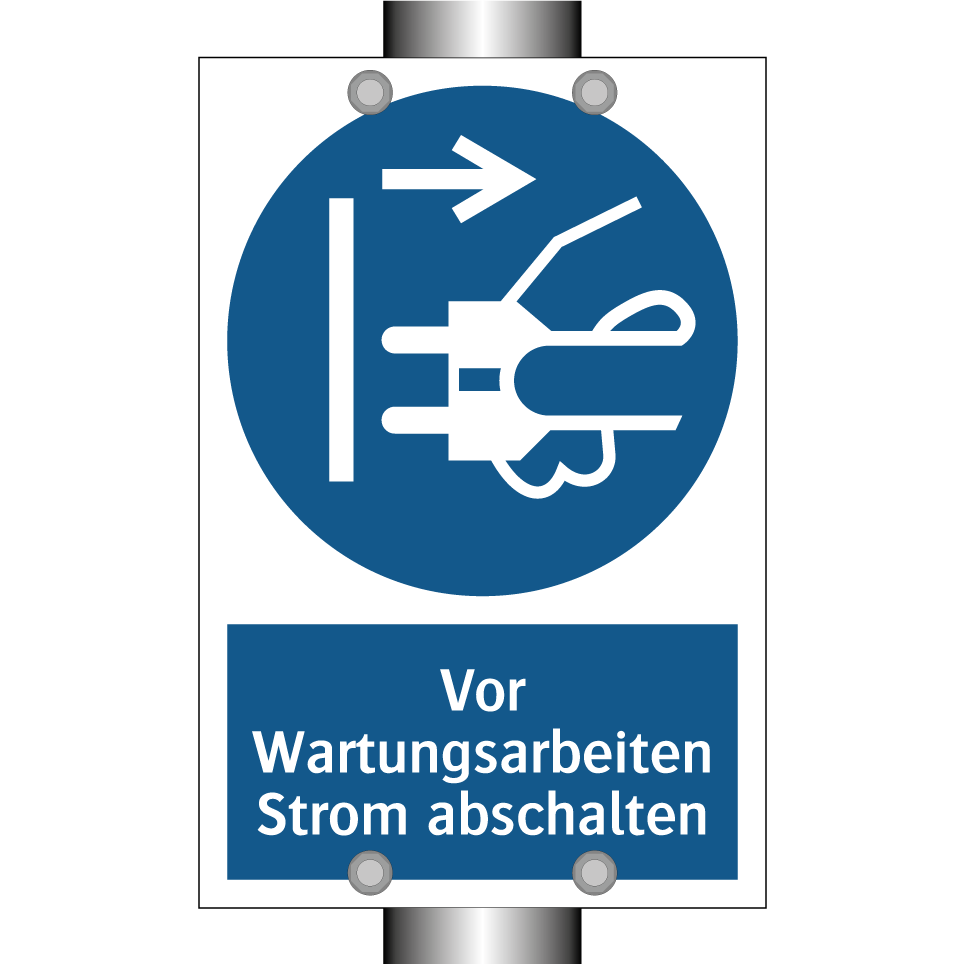 Vor Wartungsarbeiten Strom abschalten
