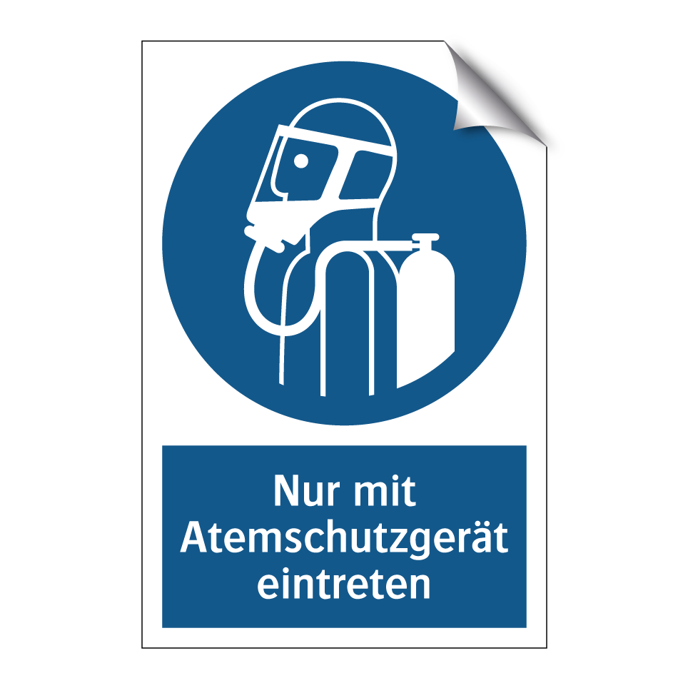 Nur mit Atemschutzgerät eintreten