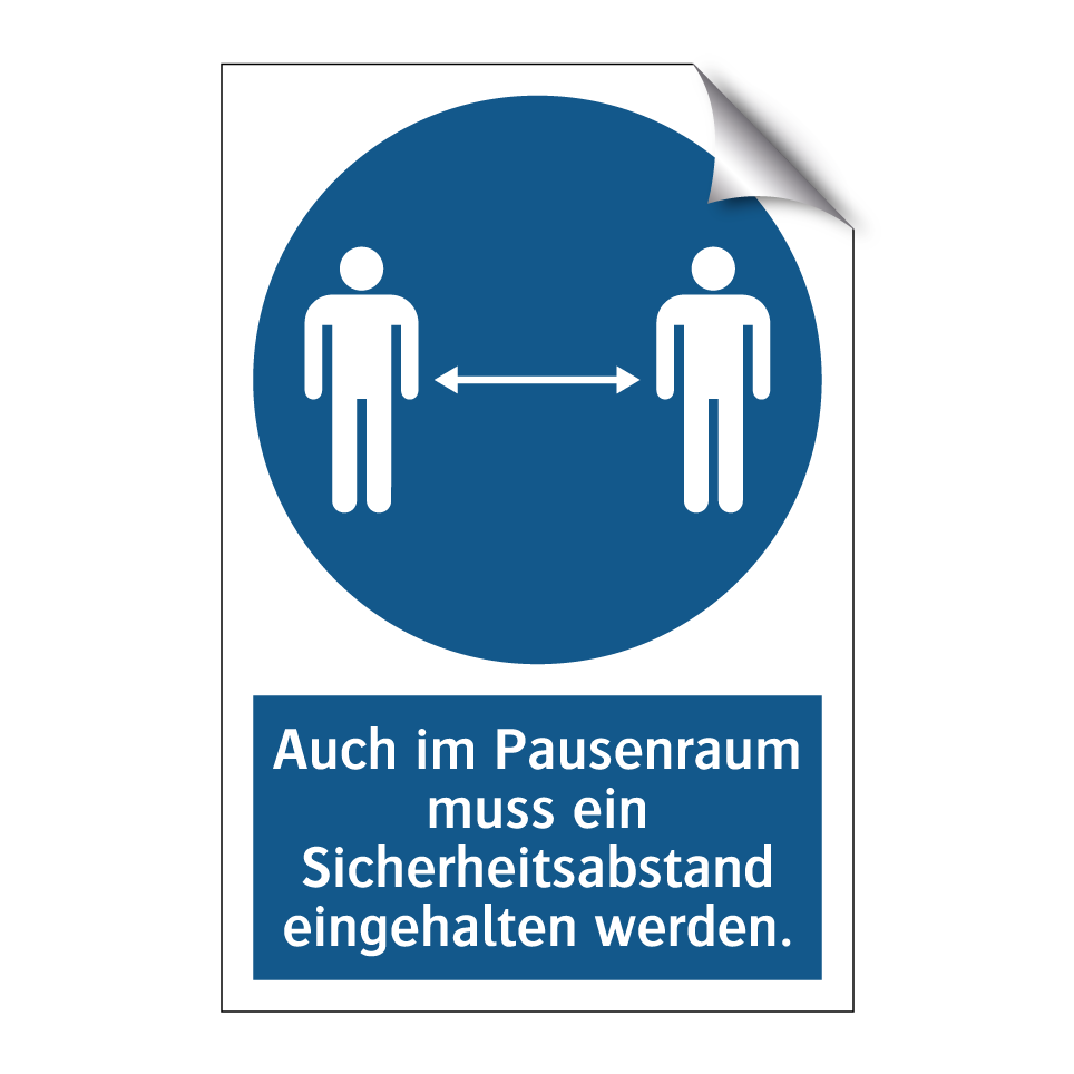 Auch im Pausenraum muss ein Sicherheitsabstand eingehalten werden.
