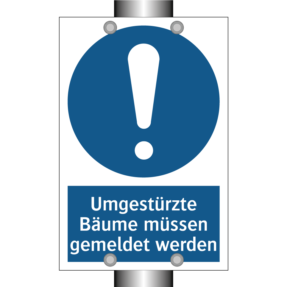 Umgestürzte Bäume müssen gemeldet werden