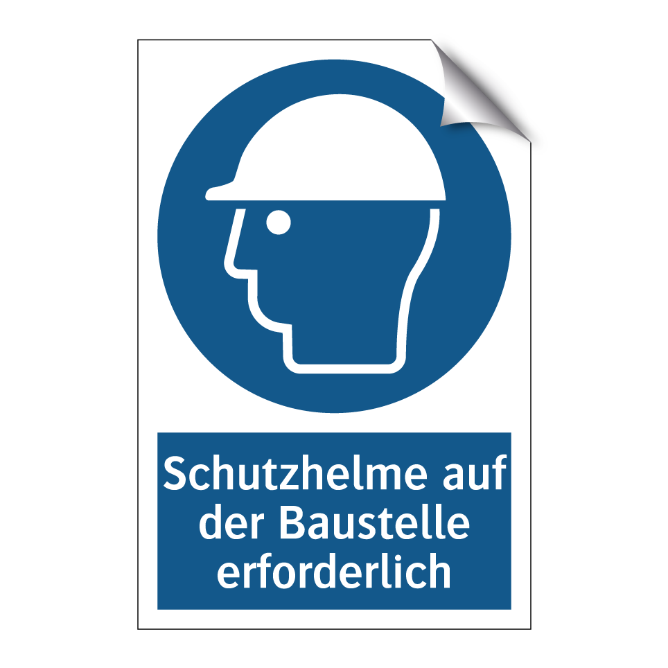 Schutzhelme auf der Baustelle erforderlich