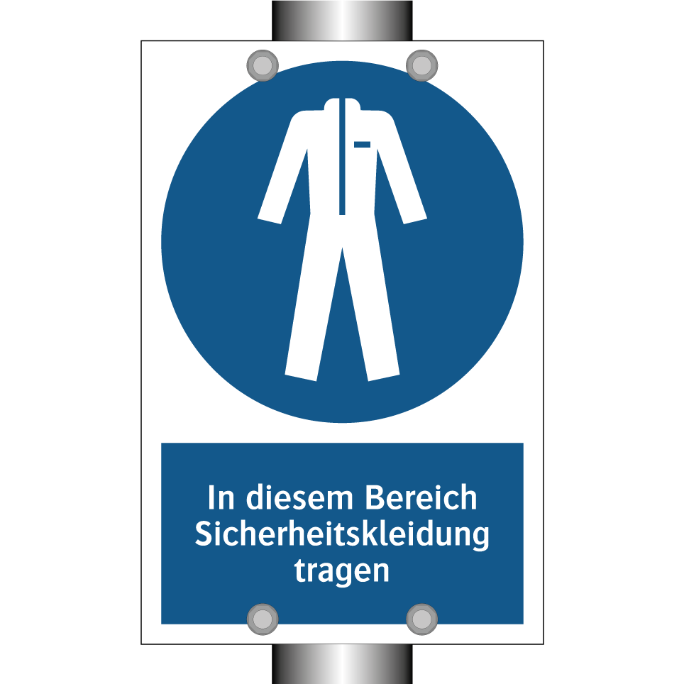In diesem Bereich Sicherheitskleidung tragen