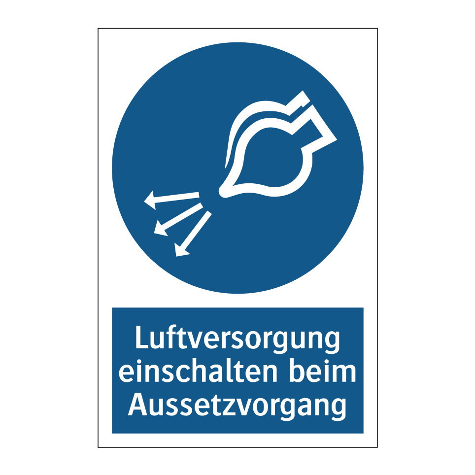 Luftversorgung einschalten beim Aussetzvorgang