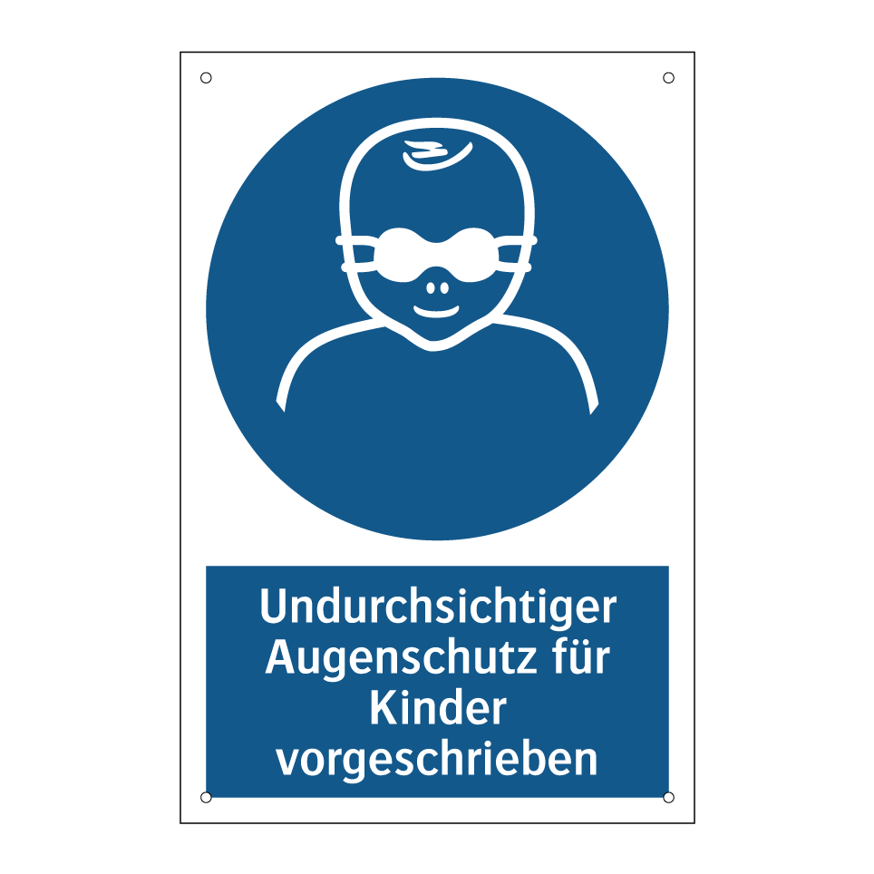 Undurchsichtiger Augenschutz für Kinder vorgeschrieben