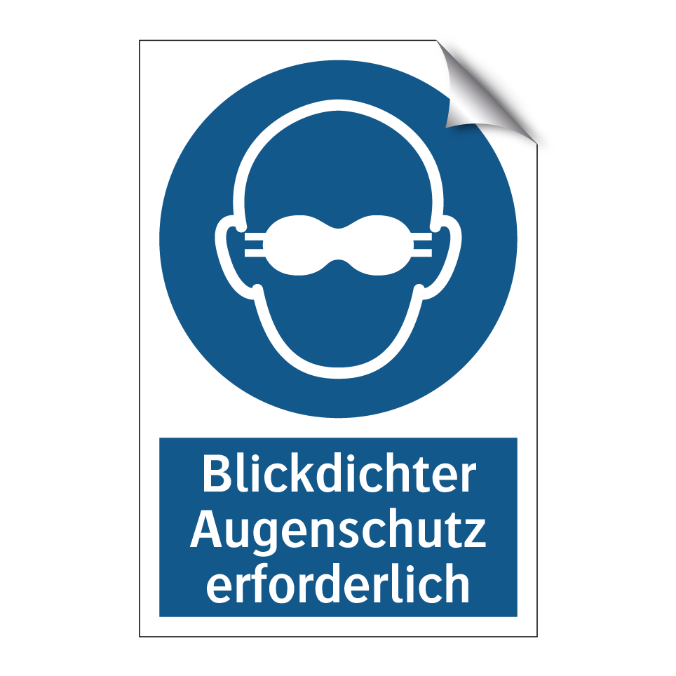 Blickdichter Augenschutz erforderlich