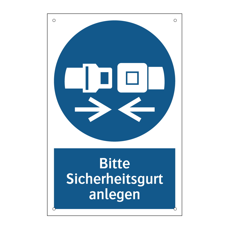 Bitte Sicherheitsgurt anlegen