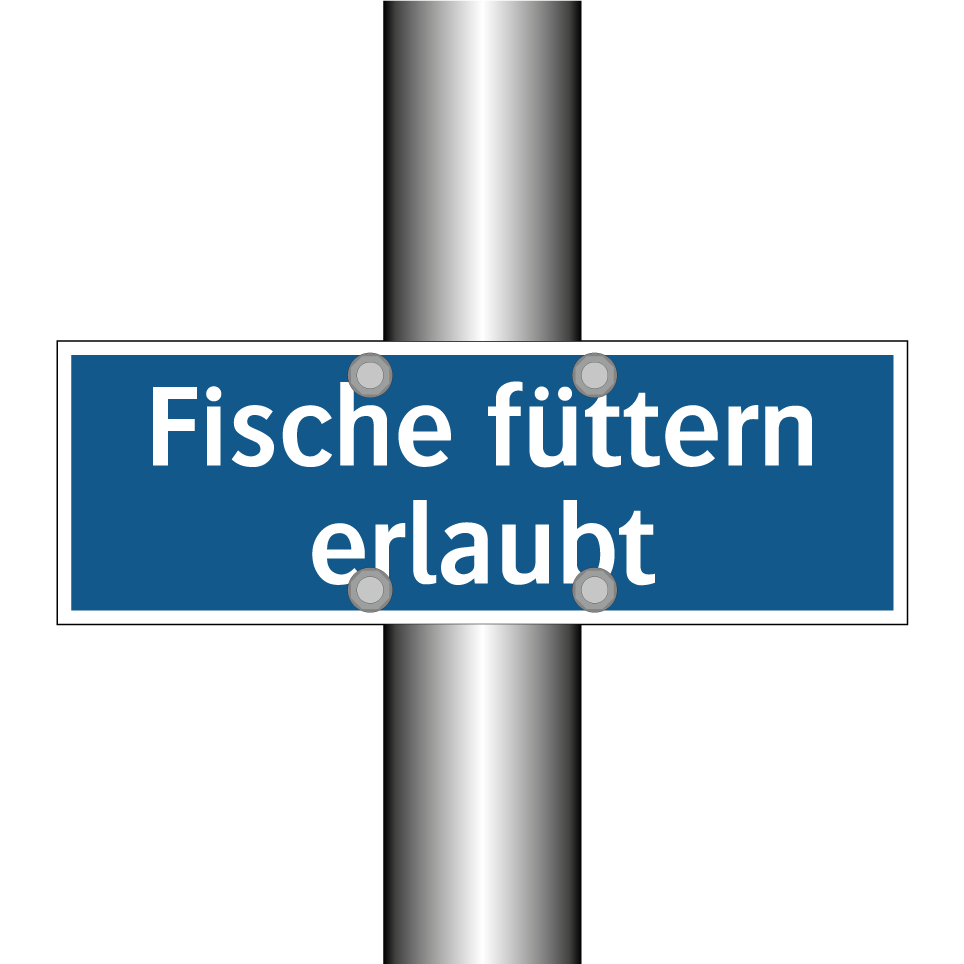 Fische füttern erlaubt