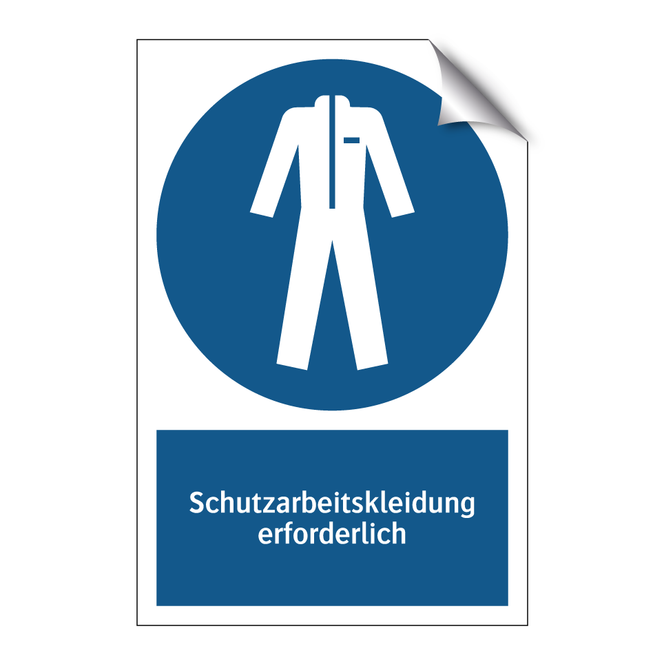 Schutzarbeitskleidung erforderlich