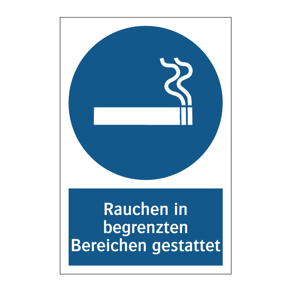 Rauchen in begrenzten Bereichen gestattet