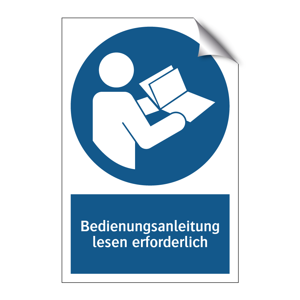 Bedienungsanleitung lesen erforderlich
