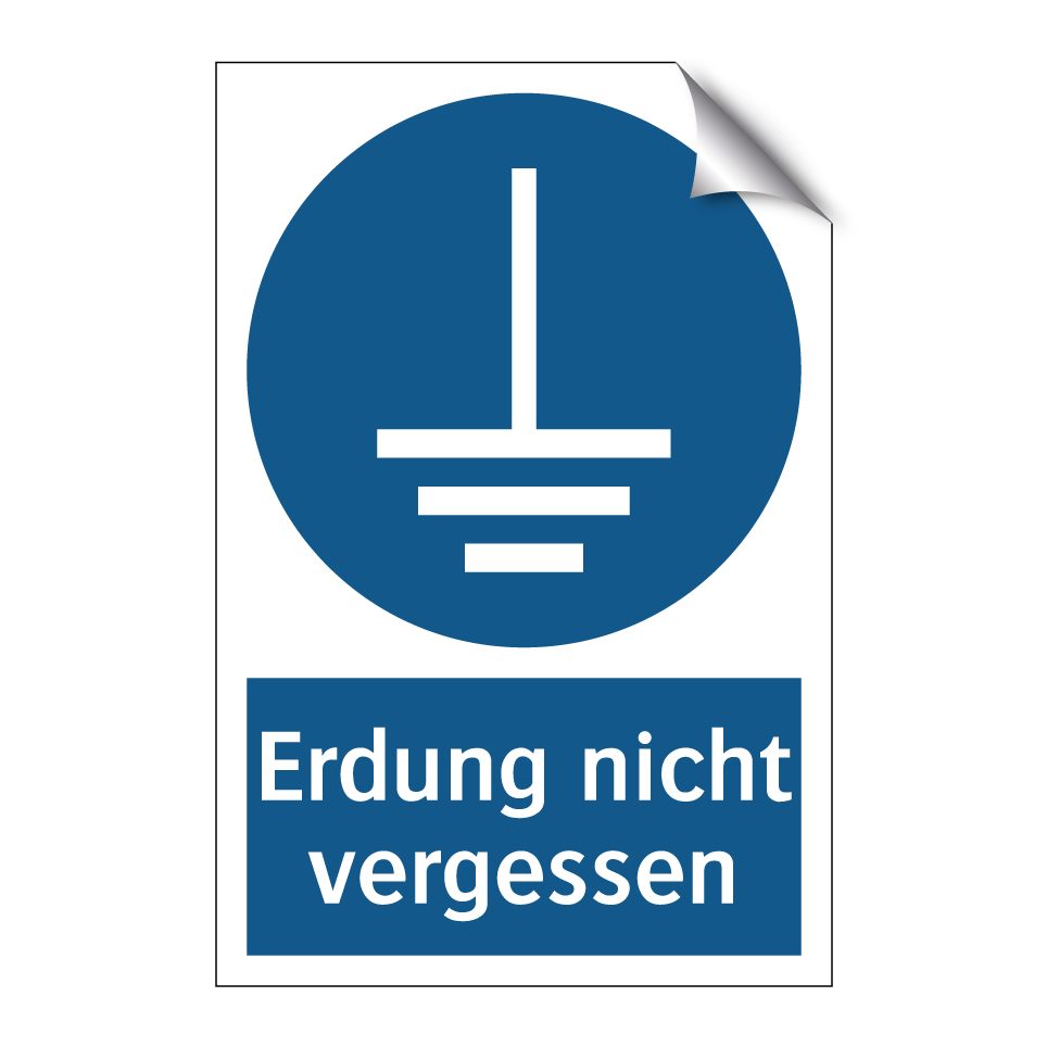 Erdung nicht vergessen