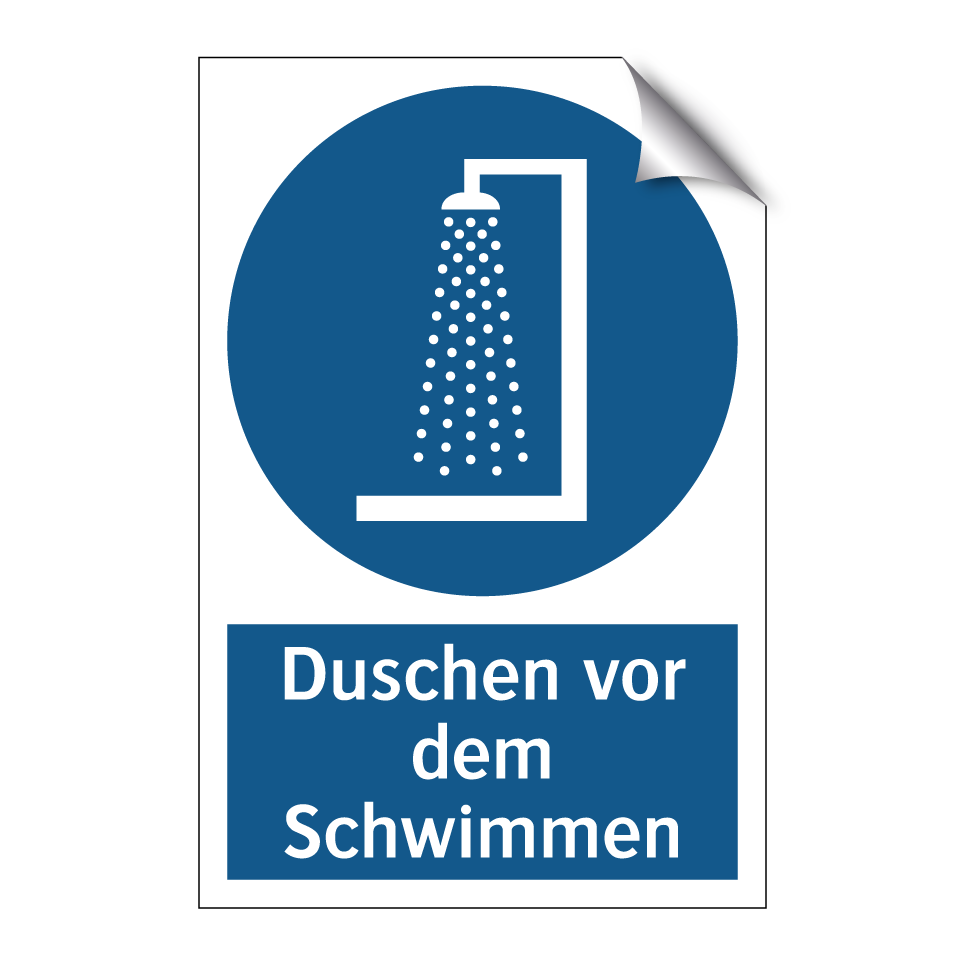 Duschen vor dem Schwimmen