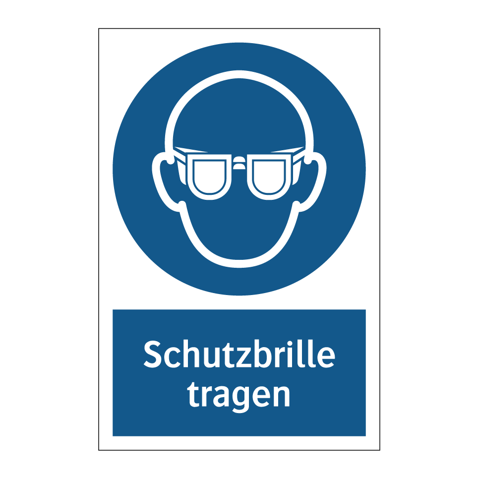 Schutzbrille tragen