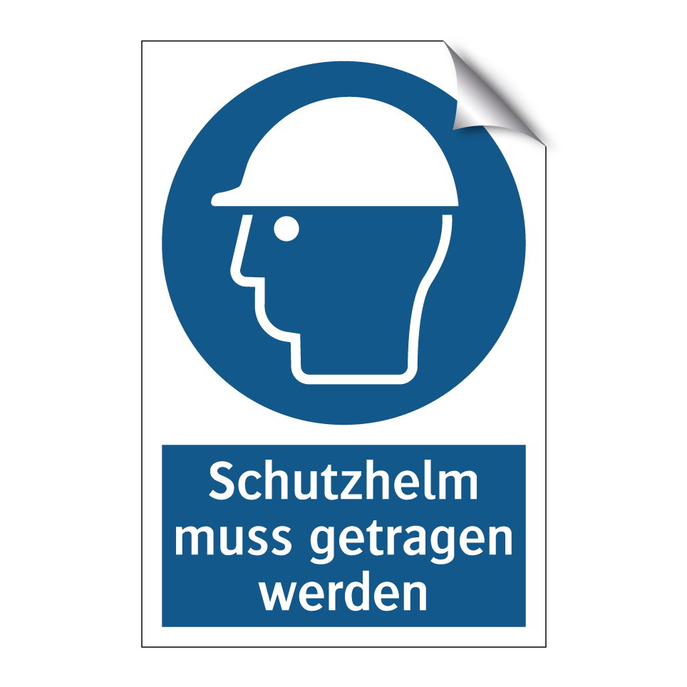Schutzhelm muss getragen werden