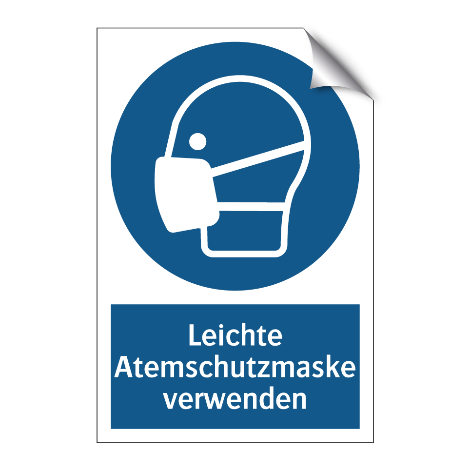 Leichte Atemschutzmaske verwenden