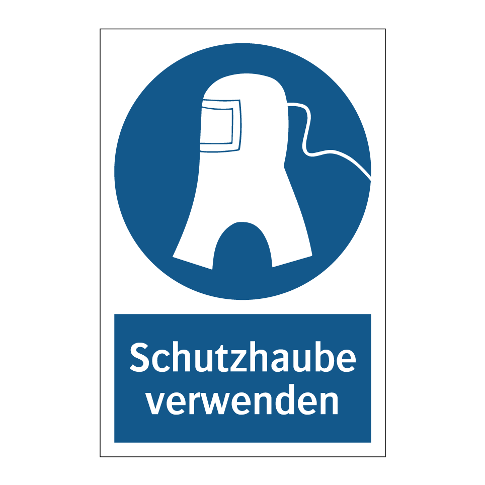 Schutzhaube verwenden