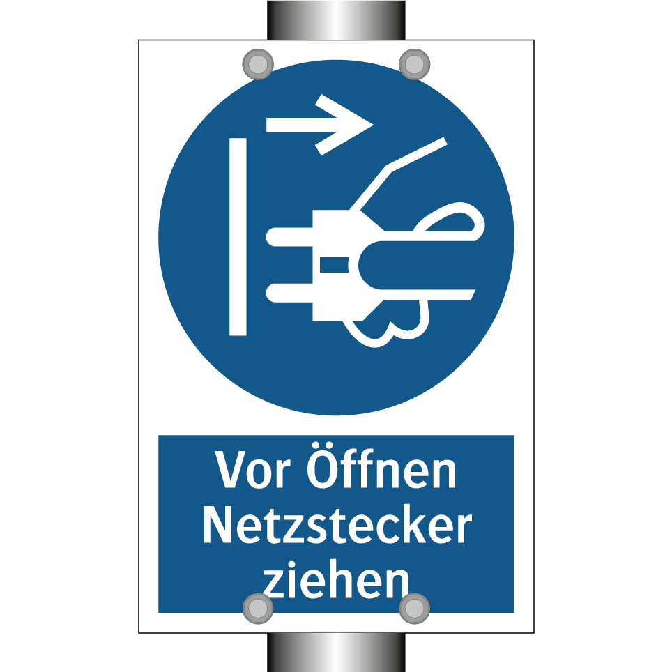 Vor Öffnen Netzstecker ziehen