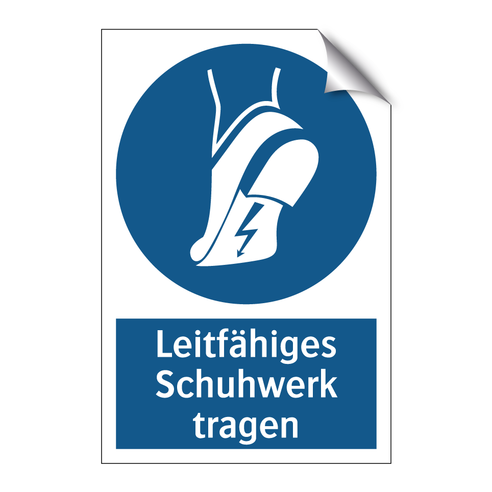 Leitfähiges Schuhwerk tragen