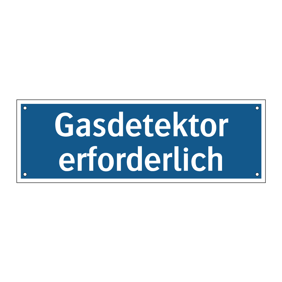 Gasdetektor erforderlich