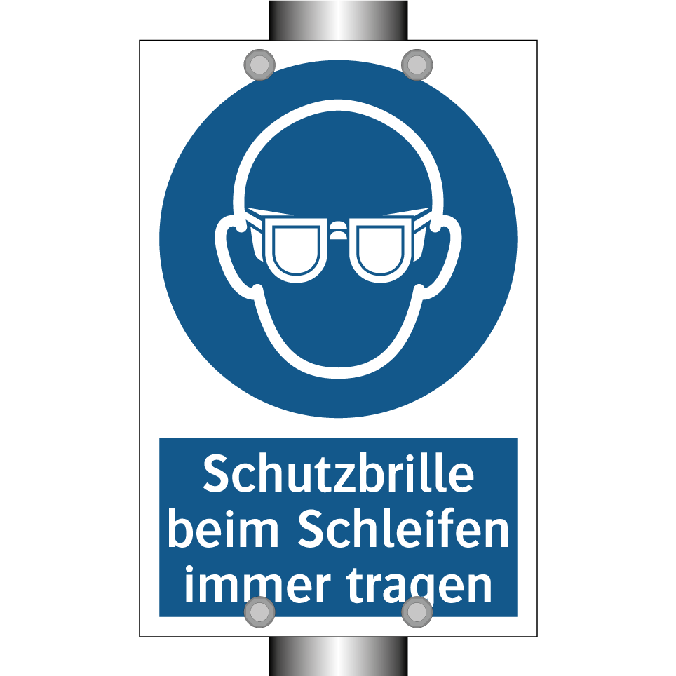 Schutzbrille beim Schleifen immer tragen