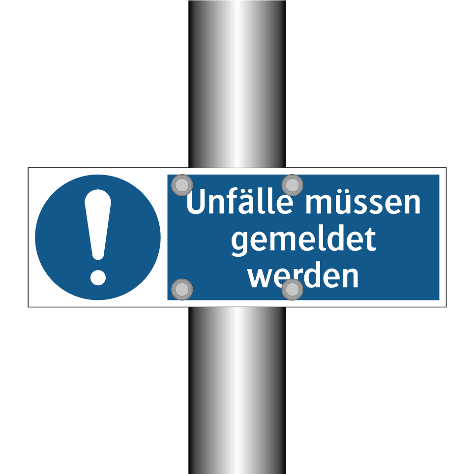 Unfälle müssen gemeldet werden